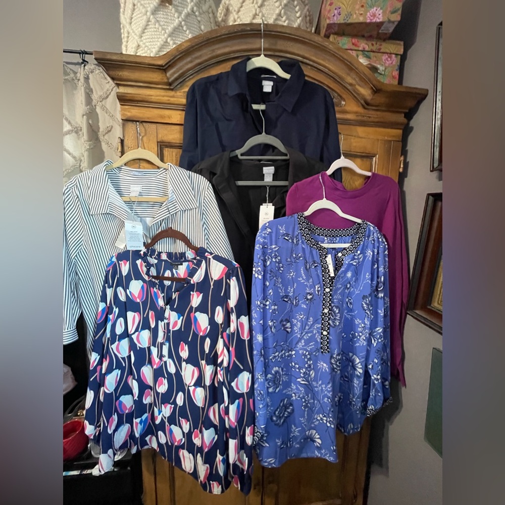 Talbots and Chicos Lot and bundle 6 tops all NWT. XL